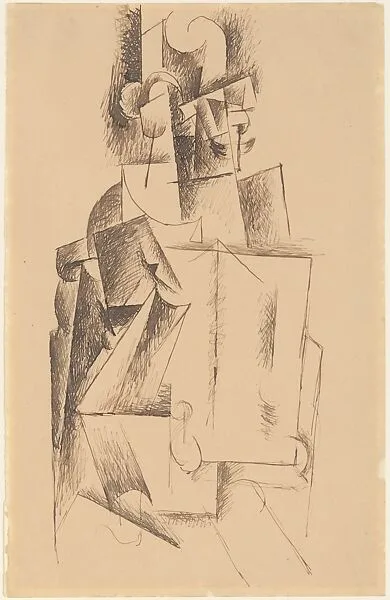 Seated Man Reading a Newspaper — Pablo Picasso