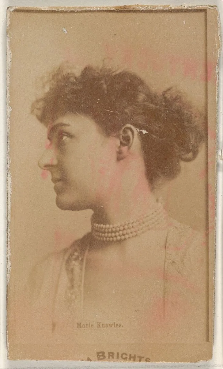 Marie Knowles, from the Actors and Actresses series (N45, Type 1) for Virginia Brights Cigarettes — Allen & Ginter