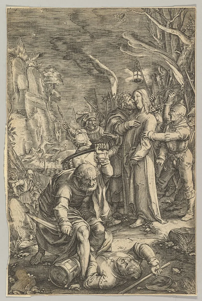 The Betrayal of Christ, from "The Passion of Christ" — Hendrick Goltzius|Ludovicus Siceram