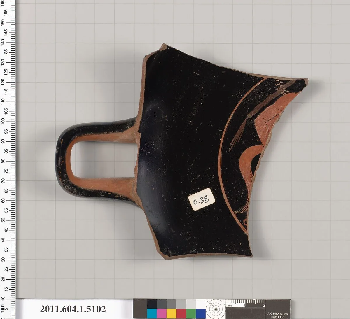 Terracotta rim fragment of a kylix (drinking cup) — Unknown