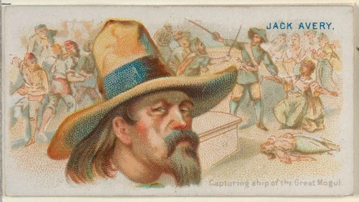 Jack Avery, Capturing Ship of the Great Mogul, from the Pirates of the Spanish Main series (N19) for Allen & Ginter Cigarettes