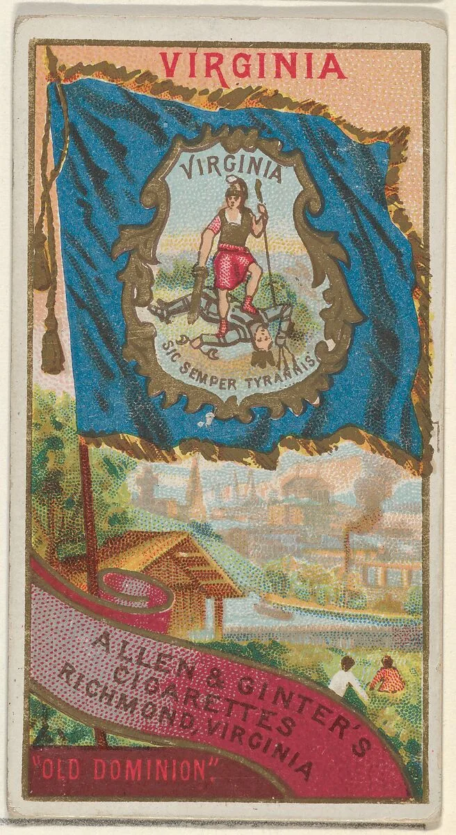 Virginia, from Flags of the States and Territories (N11) for Allen & Ginter Cigarettes Brands — Allen & Ginter
