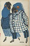 Caricature: Parrot Couple — Ludwig Heinrich Jungnickel|Wiener Werkstätte