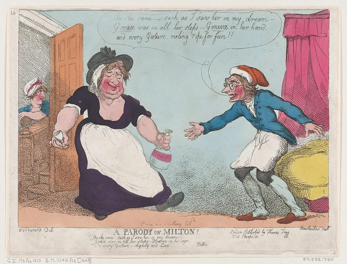 A Parody on Milton — Thomas Tegg|Thomas Rowlandson|George Murgatroyd Woodward