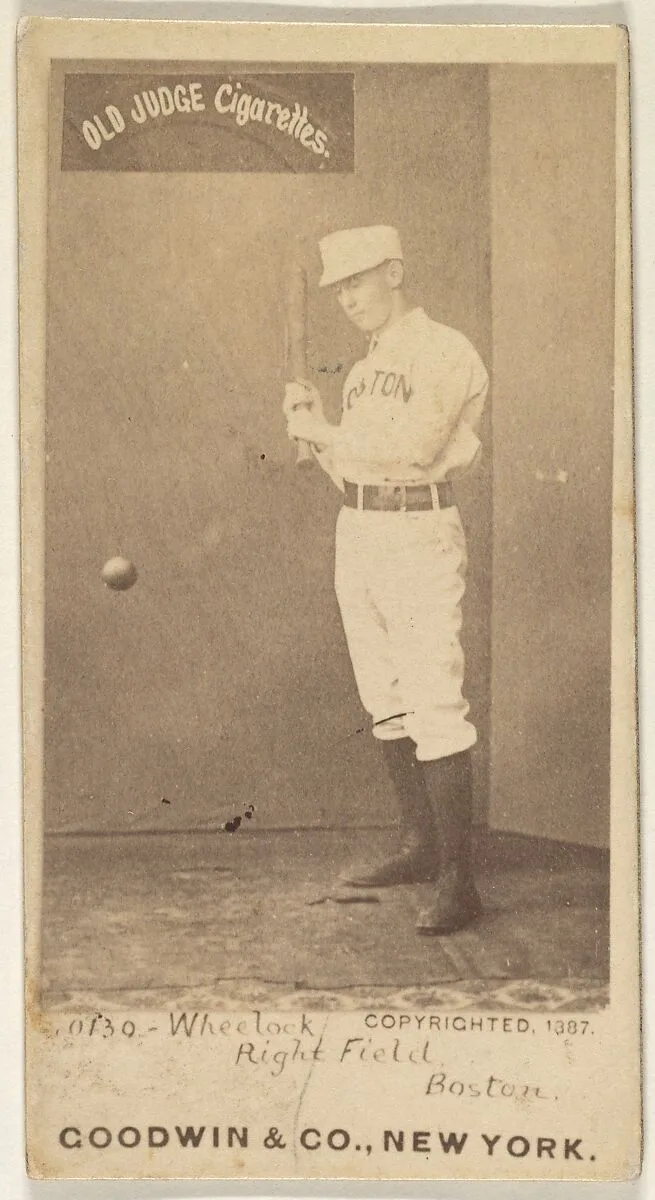 Wheelock, Right Field, Boston, from the Old Judge series (N172) for Old Judge Cigarettes — Goodwin & Company