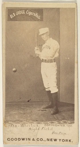 Wheelock, Right Field, Boston, from the Old Judge series (N172) for Old Judge Cigarettes