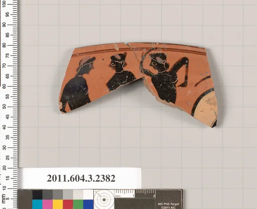 Terracotta rim fragment of a kylix: eye-cup (drinking cup)