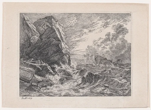 Shipwreck on a Rocky Shore
