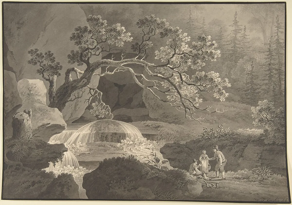 Landscape with Waterfall — Friedrich Wilhelm Gmelin
