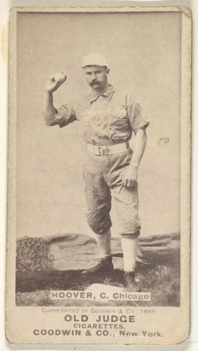 C.E. Hoover, Catcher, Chicago, from the Old Judge series (N172) for Old Judge Cigarettes