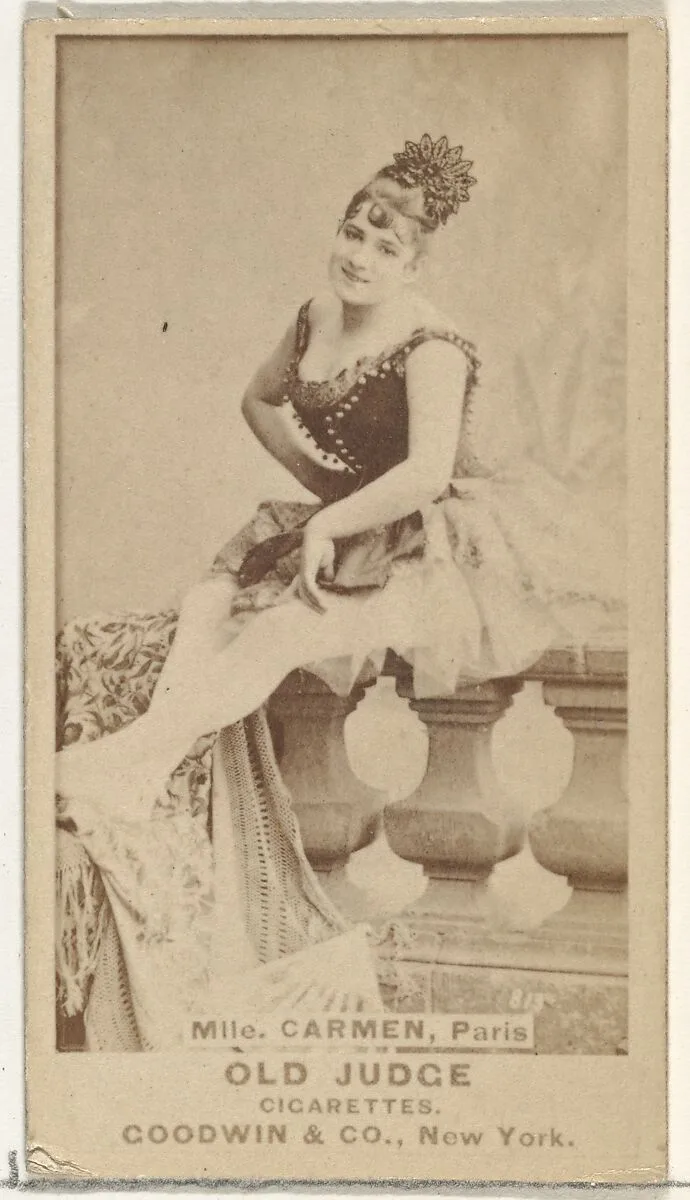 Mlle. Carmen, Paris, from the Actors and Actresses series (N171) for Old Judge Cigarettes — Goodwin & Company