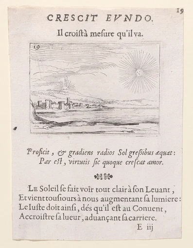 Le Soleil Levant (The Rising Sun), from Lux Claustri ou La Lumière du Cloitre (The Light of the Cloisters), plate 19