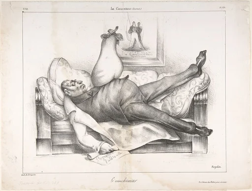 Le Cauchemar (The Nightmare), published in La Caricature no. 69, February 23, 1832