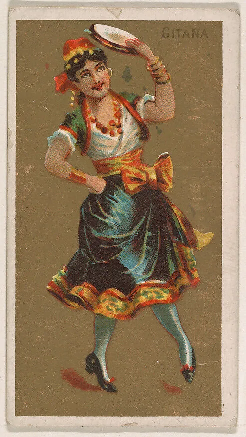 Gitana, from National Dances (N225, Type 1) issued by Kinney Bros. — Kinney Brothers Tobacco Company