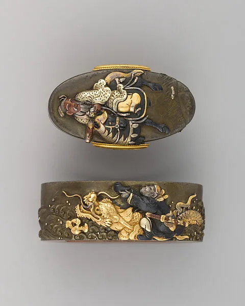 Sword-Hilt Collar and Pommel (Fuchigashira) — Unknown