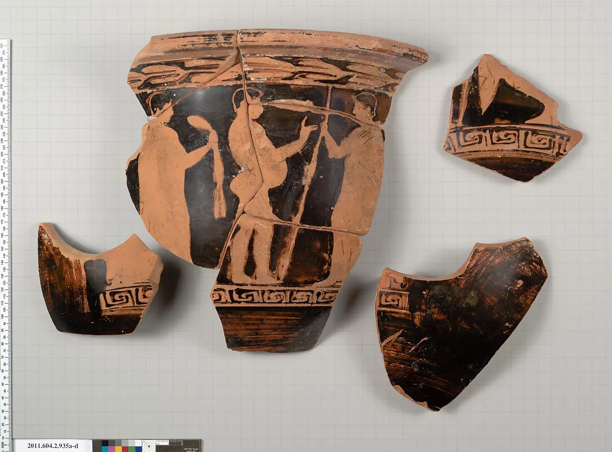 Terracotta fragments of a bell-krater (bowl for mixing wine and water) — Unknown