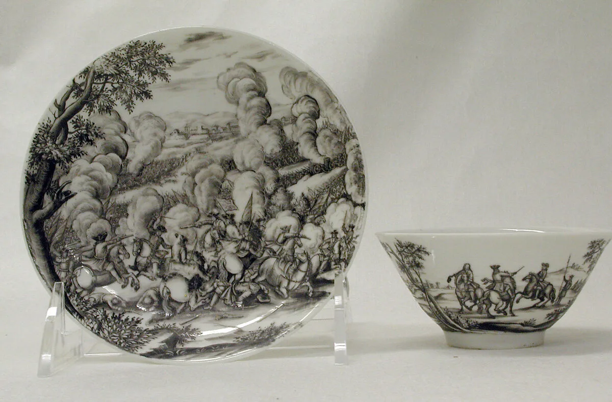 Teabowl and saucer — Meissen Manufactory|Böttger Period|Ignaz Preissler