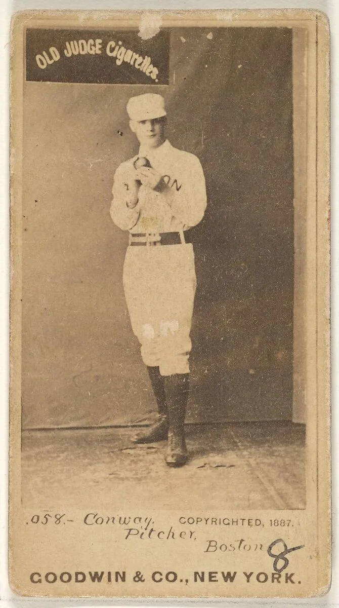 Conway, Pitcher, Boston, from the Old Judge series (N172) for Old Judge Cigarettes — Goodwin & Company