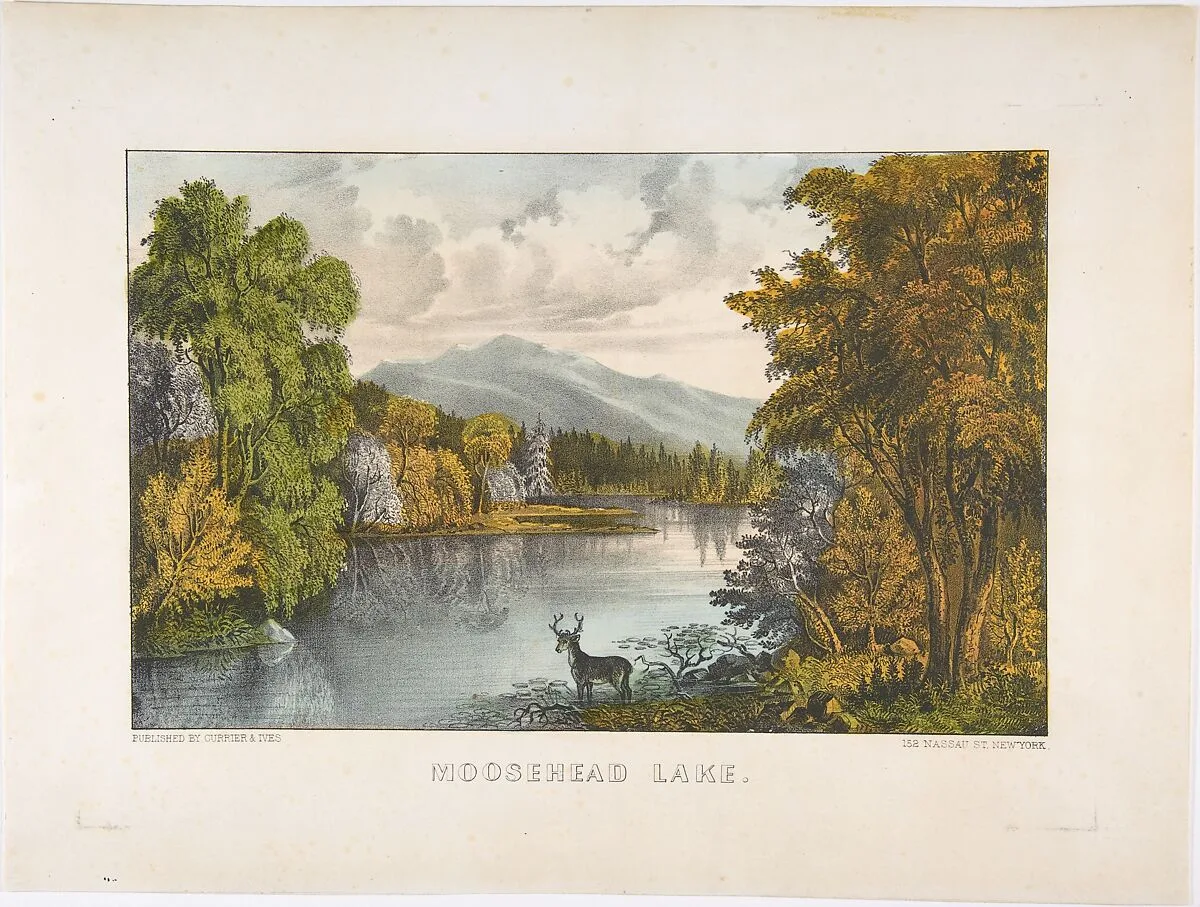 Moosehead Lake, Maine — Currier & Ives