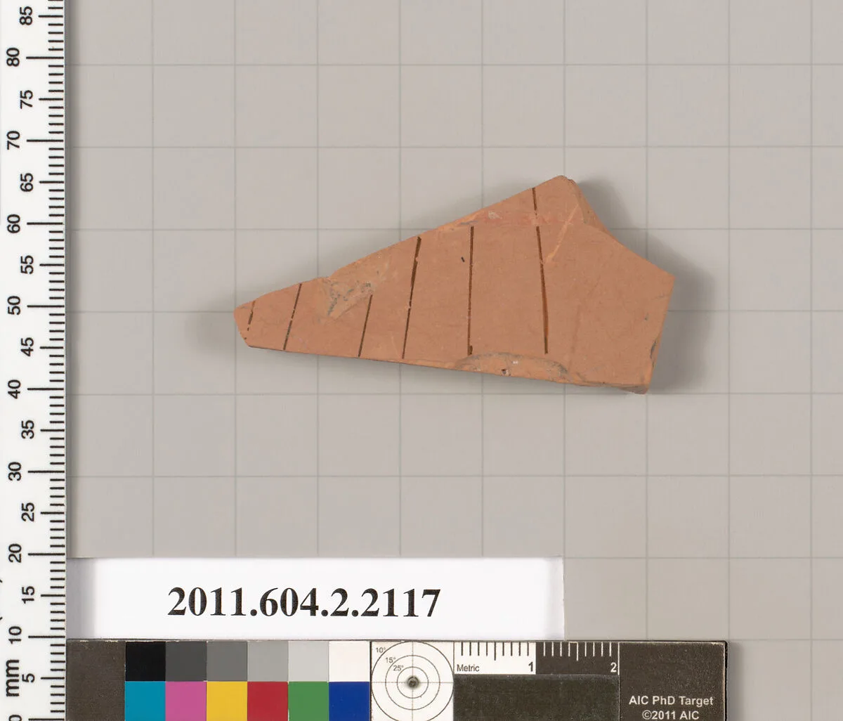 Terracotta fragment of a pot; glazed on the inside — Unknown