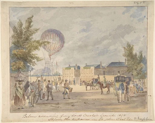 Balloon Ascending Near the Entrance to Lord's Cricket Ground, 1839