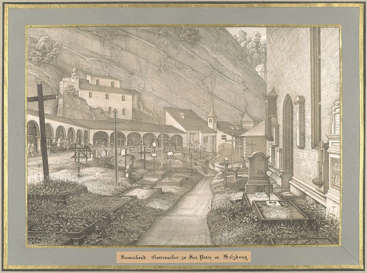 Sonnabend from Sieben Gegenden aus Salzburg und Berchtesgaden Geordnet nach den sieben Tagen der Woche, verbunden durch zwey allegorische Blätter (Seven Places in Salzburg and Berchtesgaden, Arranged According to the Seven Days of the Week) — (Johann Heinrich) Ferdinand Olivier