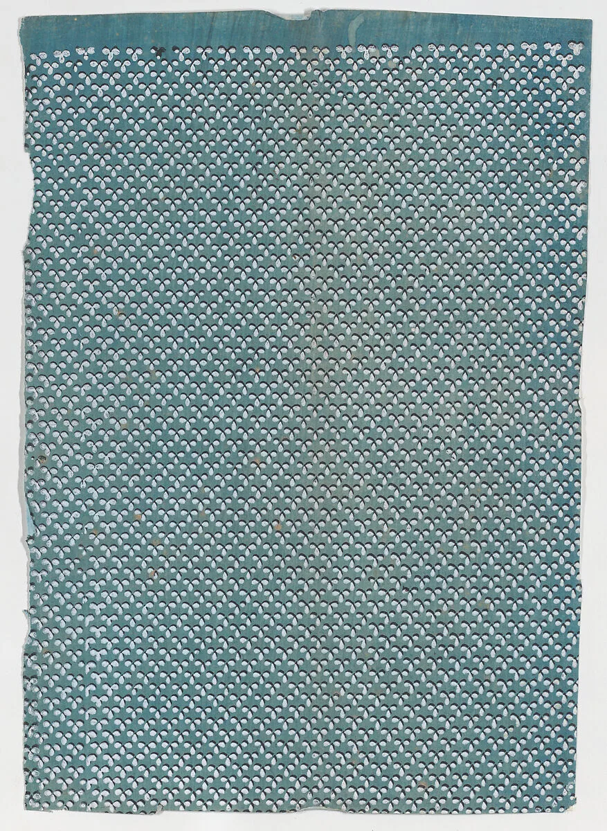 Sheet with overall pattern of dots in triangular shapes — Anonymous