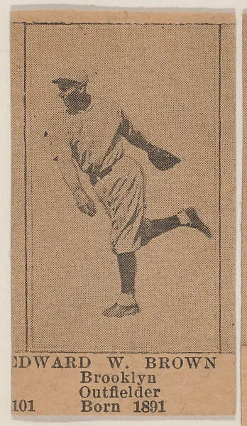 Edward W. Brown, Brooklyn Outfielder, Baseball photos strip cards -- Brooklyn Dodgers (W504) — Universal Toy & Novelty Manufacturing Company
