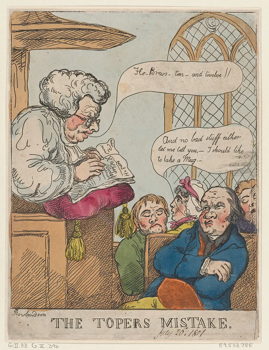 The Toper's Mistake — Thomas Rowlandson