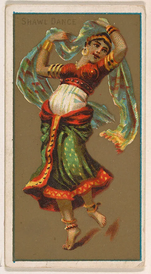 Shawl Dance, from National Dances (N225, Type 1) issued by Kinney Bros. — Kinney Brothers Tobacco Company