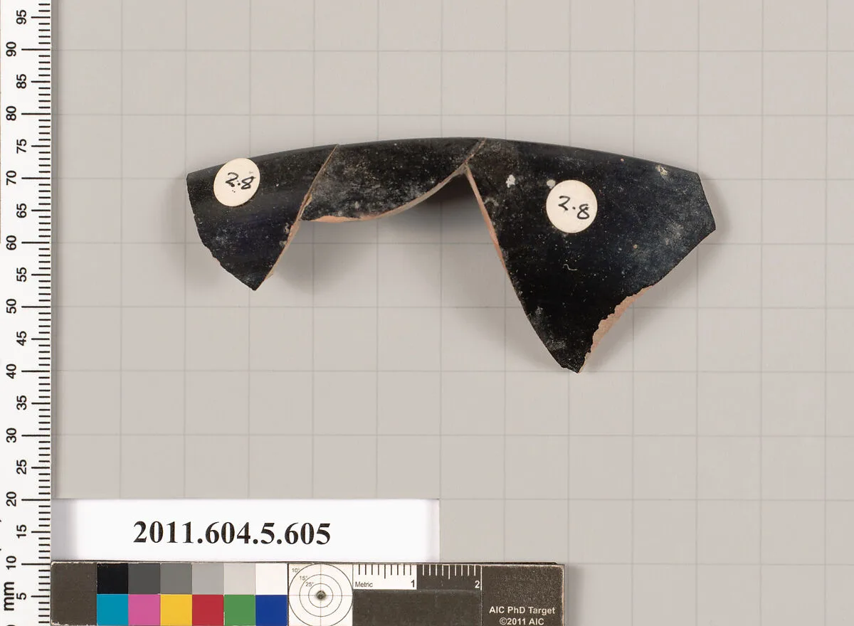 Terracotta fragment of a kylix (drinking cup) — Unknown