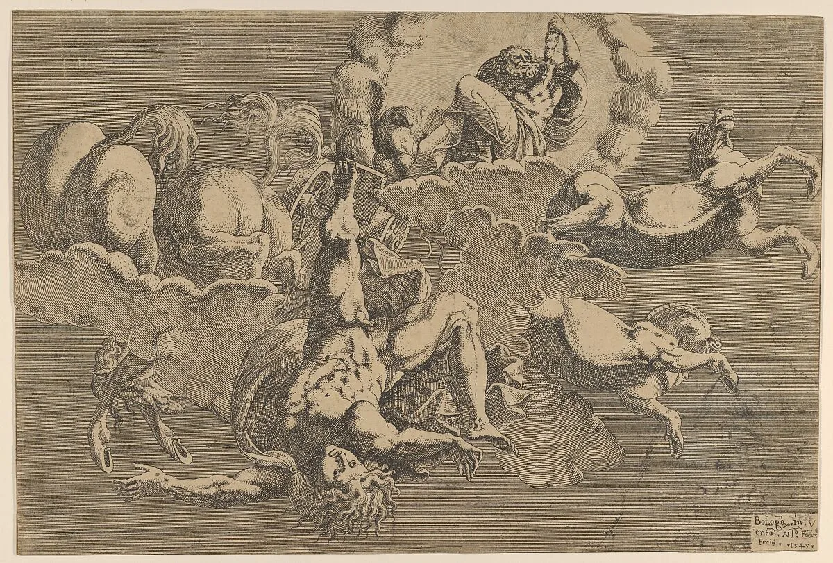 The Fall of Phaeton — Antonio Fantuzzi|Francesco Primaticcio