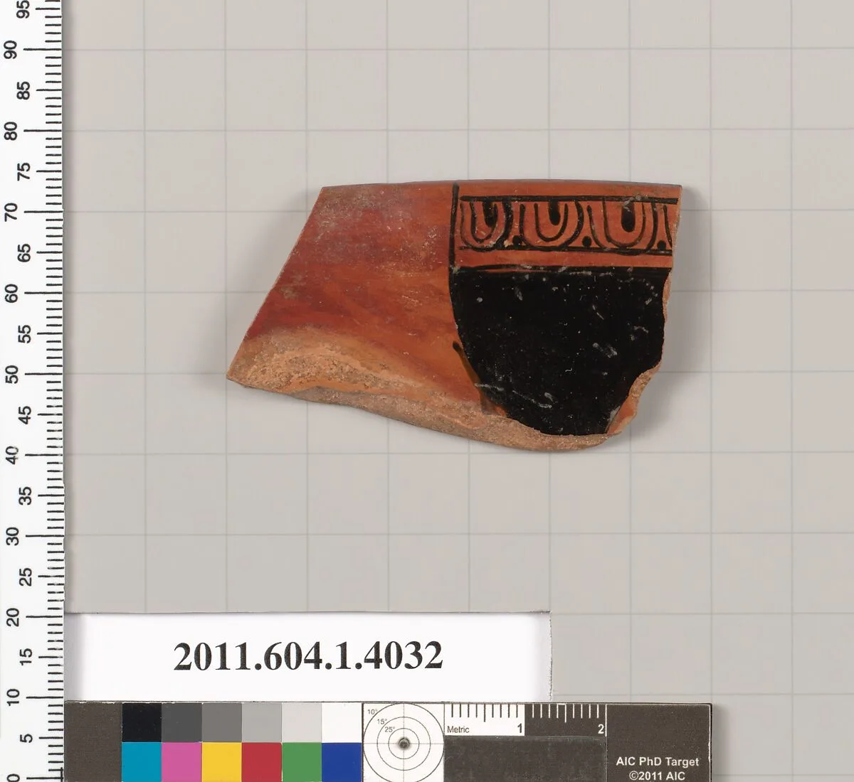 Terracotta rim fragment of a kylix (drinking cup) — Unknown