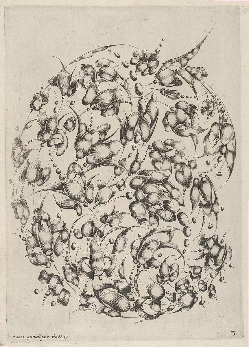 Goldsmiths' Bouquet, from Livre de Toutes Sorte de Feuilles Pour Servir a l'Art d'Orfeburie — Jacques Caillard|Isaac Briot