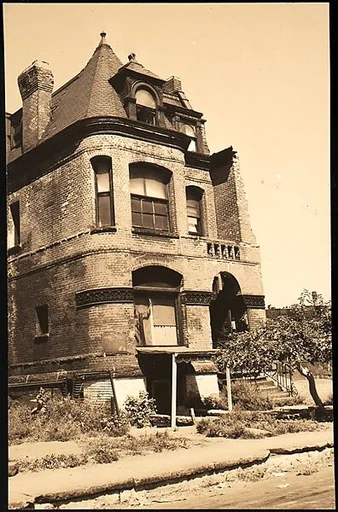 [Brick Italianate Revival House, for Fortune Portfolio: "Chicago: A Camera Exploration"]