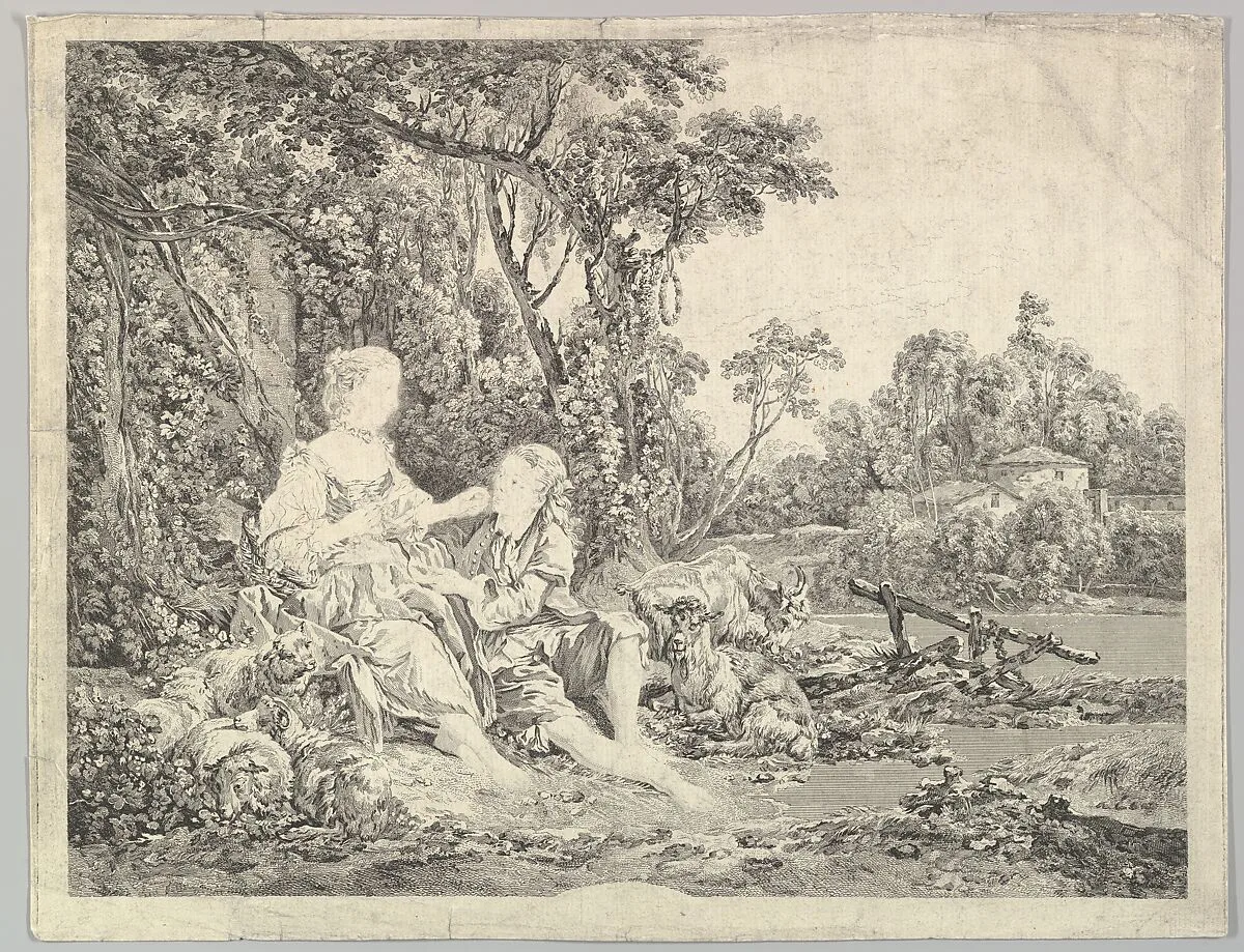 Pensant-ils au Raisin? (Are They Thinking About the Grape?) — Jacques Philippe Le Bas|François Boucher