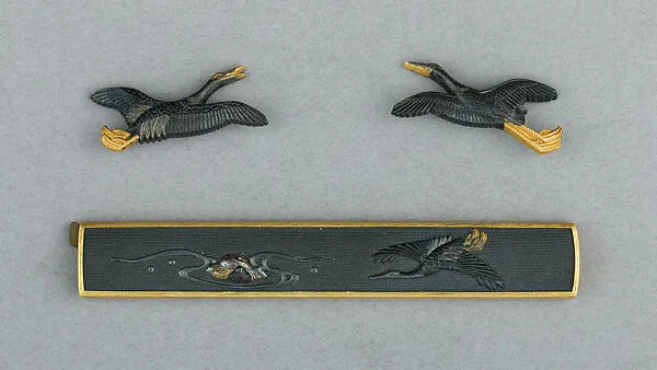 Knife Handle (Kozuka) and Pair of Grip Ornaments (Menuki) — Unknown