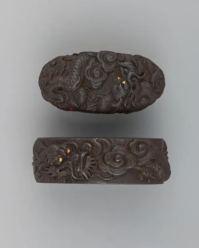 Sword-Hilt Collar and Pommel (Fuchigashira)