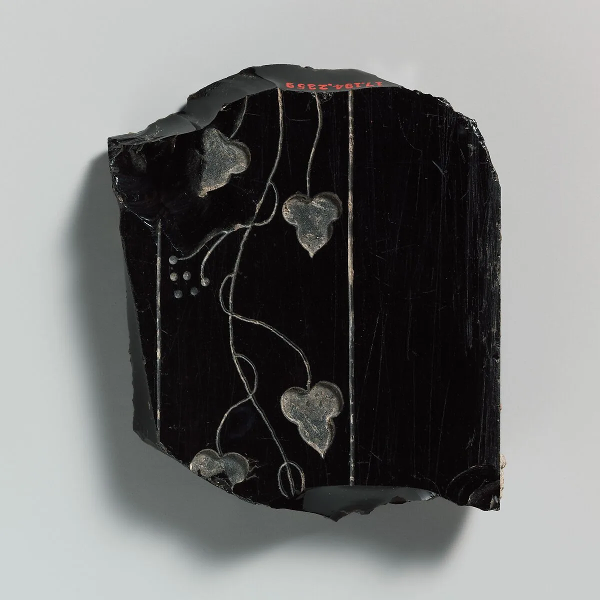 Obsidian revetment slab fragment — Unknown