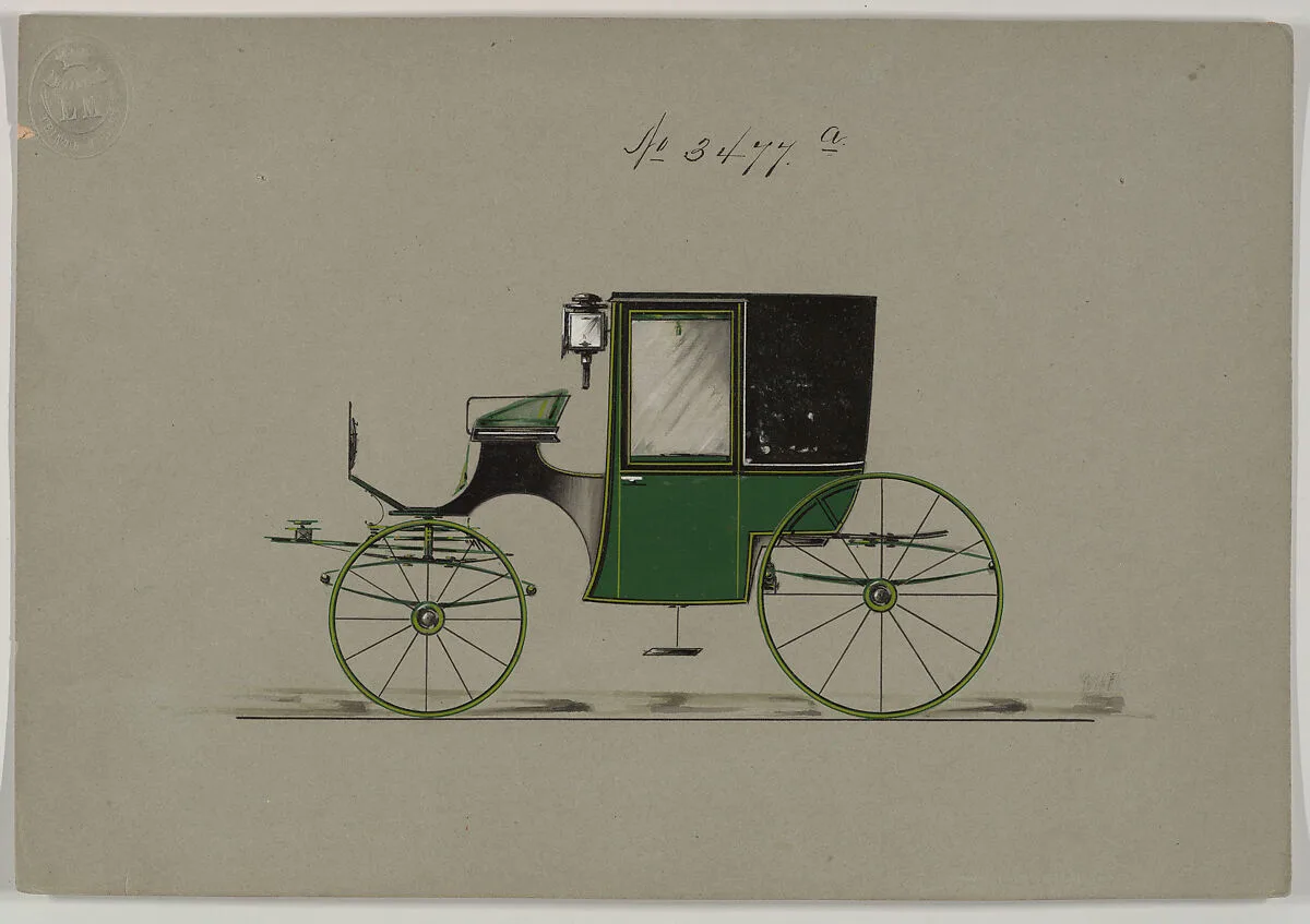 Design for Brougham, no. 3477a — Brewster & Co.