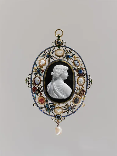 A "Marlborough Gem": Bust of a woman in profile, her back to the spectator
