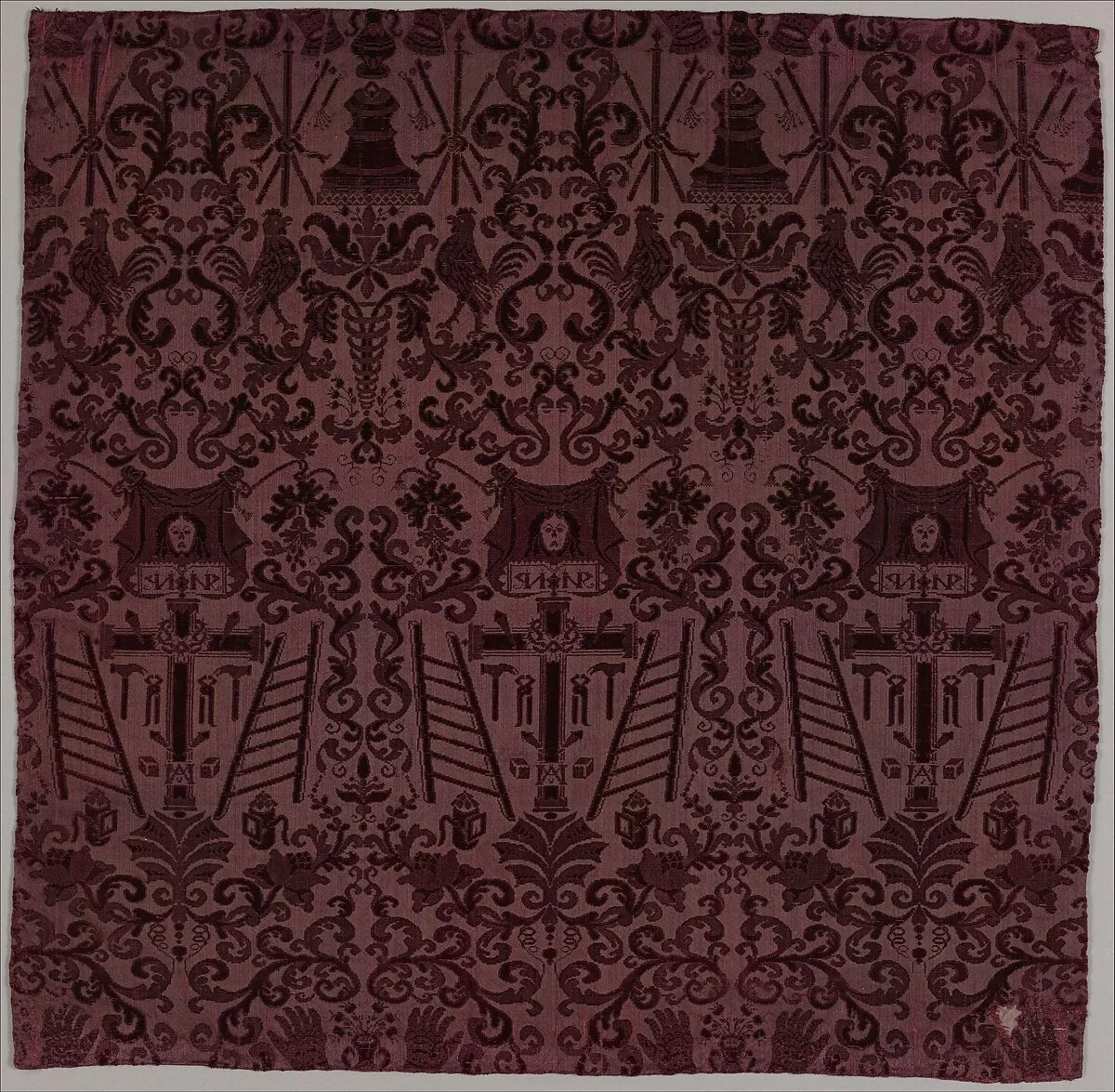 Length of velvet with Instruments of the Passion — Unknown