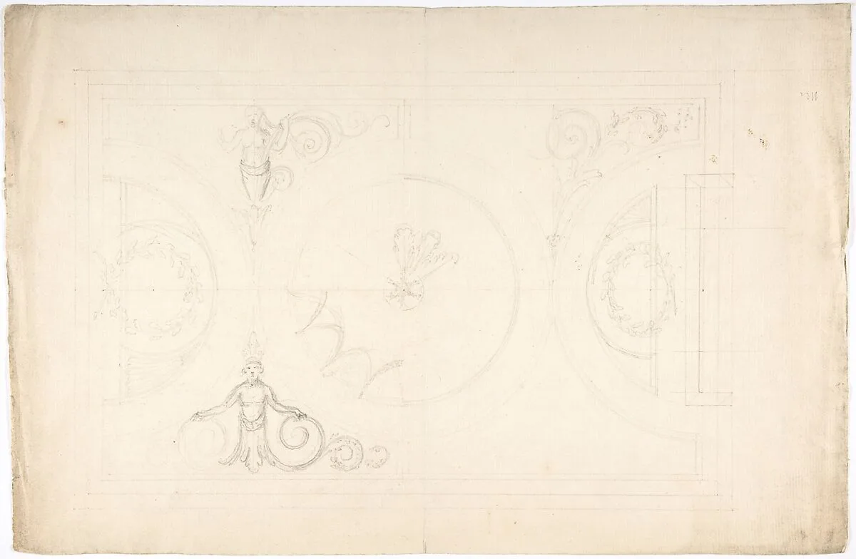 Design for a Ceiling — Anonymous, British, 18th century