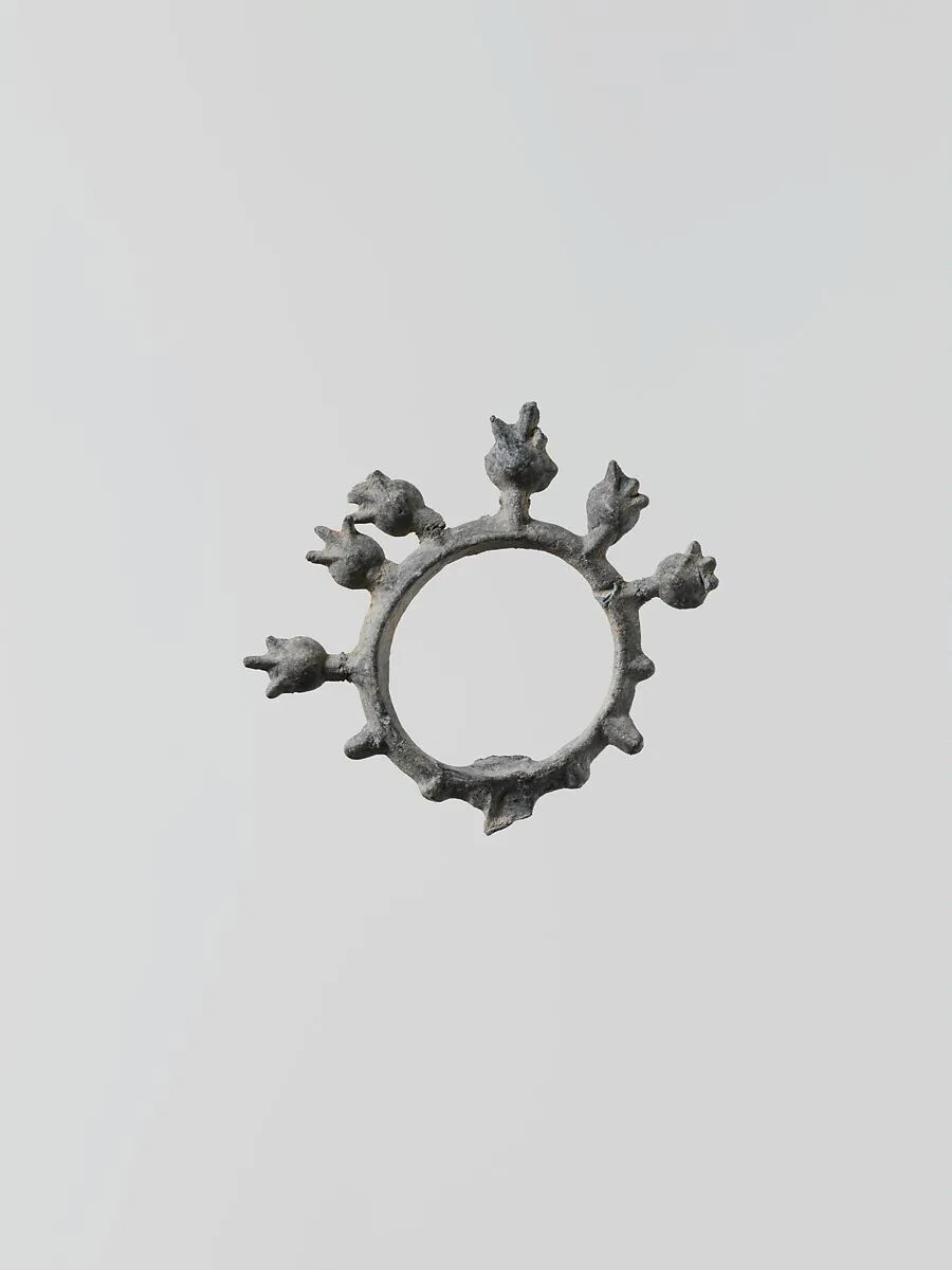 Lead wreath of lotus buds — Unknown