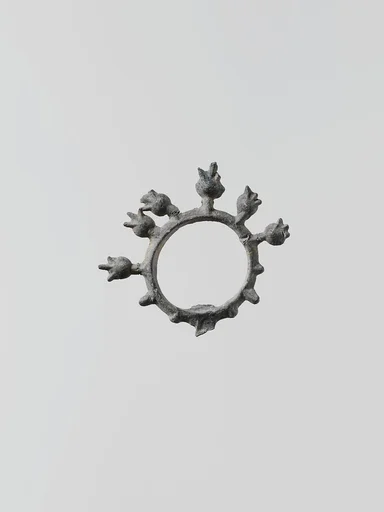Lead wreath of lotus buds