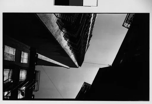 [Architectural Study: View Upwards of Fire Escapes and Balconies, New York City]