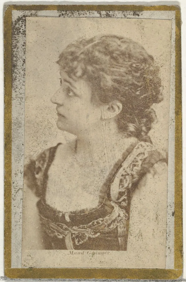 Maud, from the Actresses and Celebrities series (N60, Type 2) promoting Little Beauties Cigarettes for Allen & Ginter brand tobacco products — Allen & Ginter