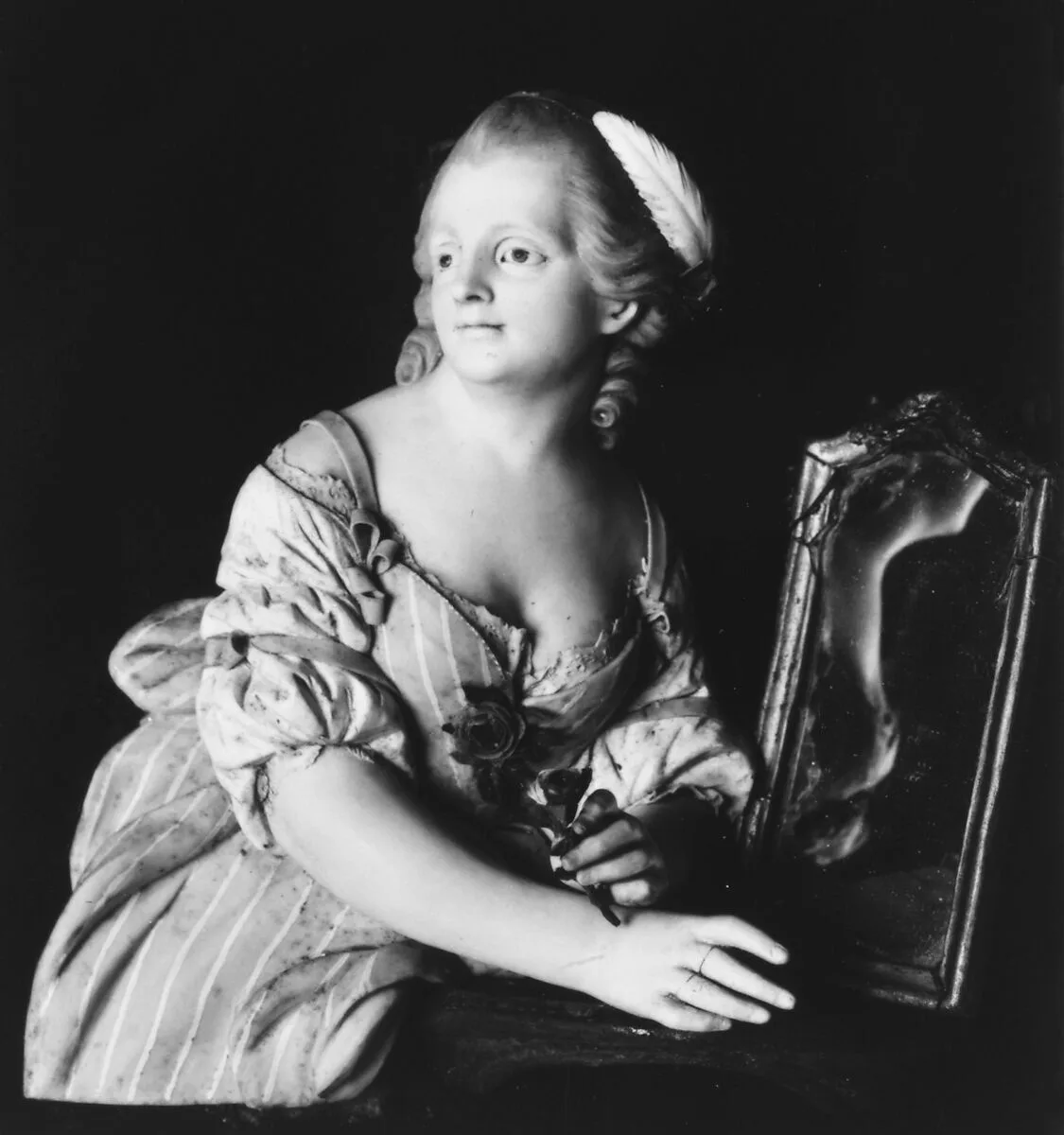 Lady with a mirror — Bernhard Caspar Hardy
