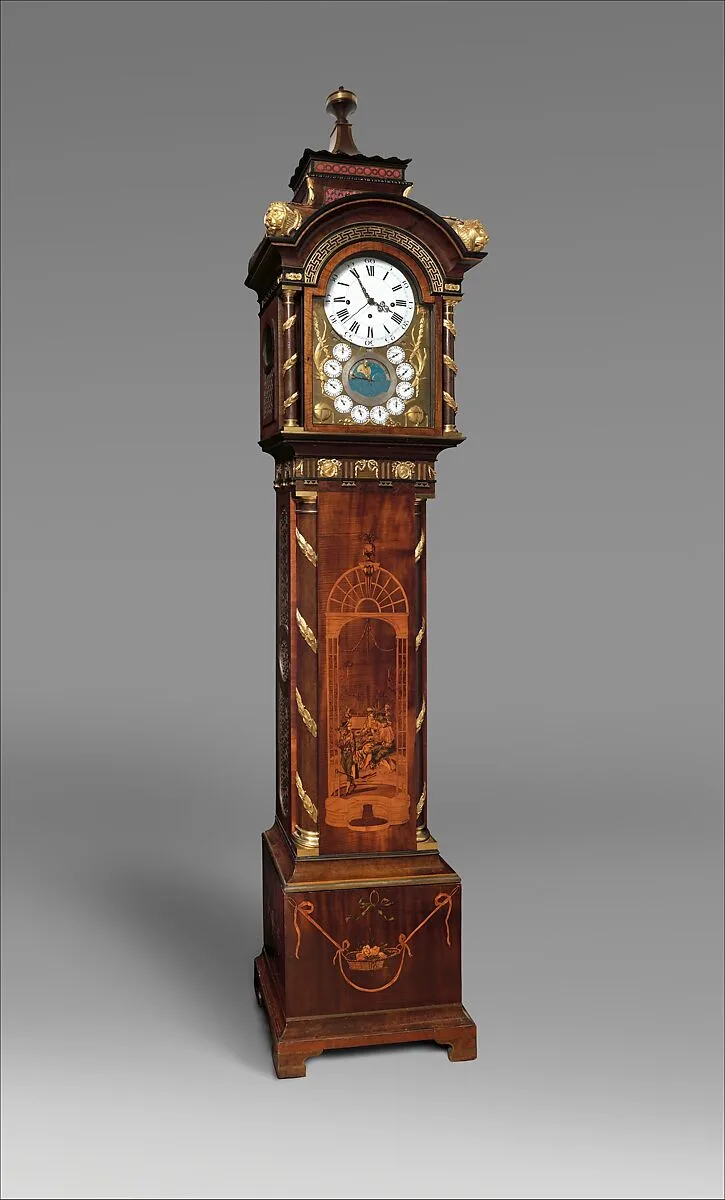 Longcase clock — David Roentgen|Hermann Achenbach|Johann Schmidt|Reusch|Thomas Chippendale