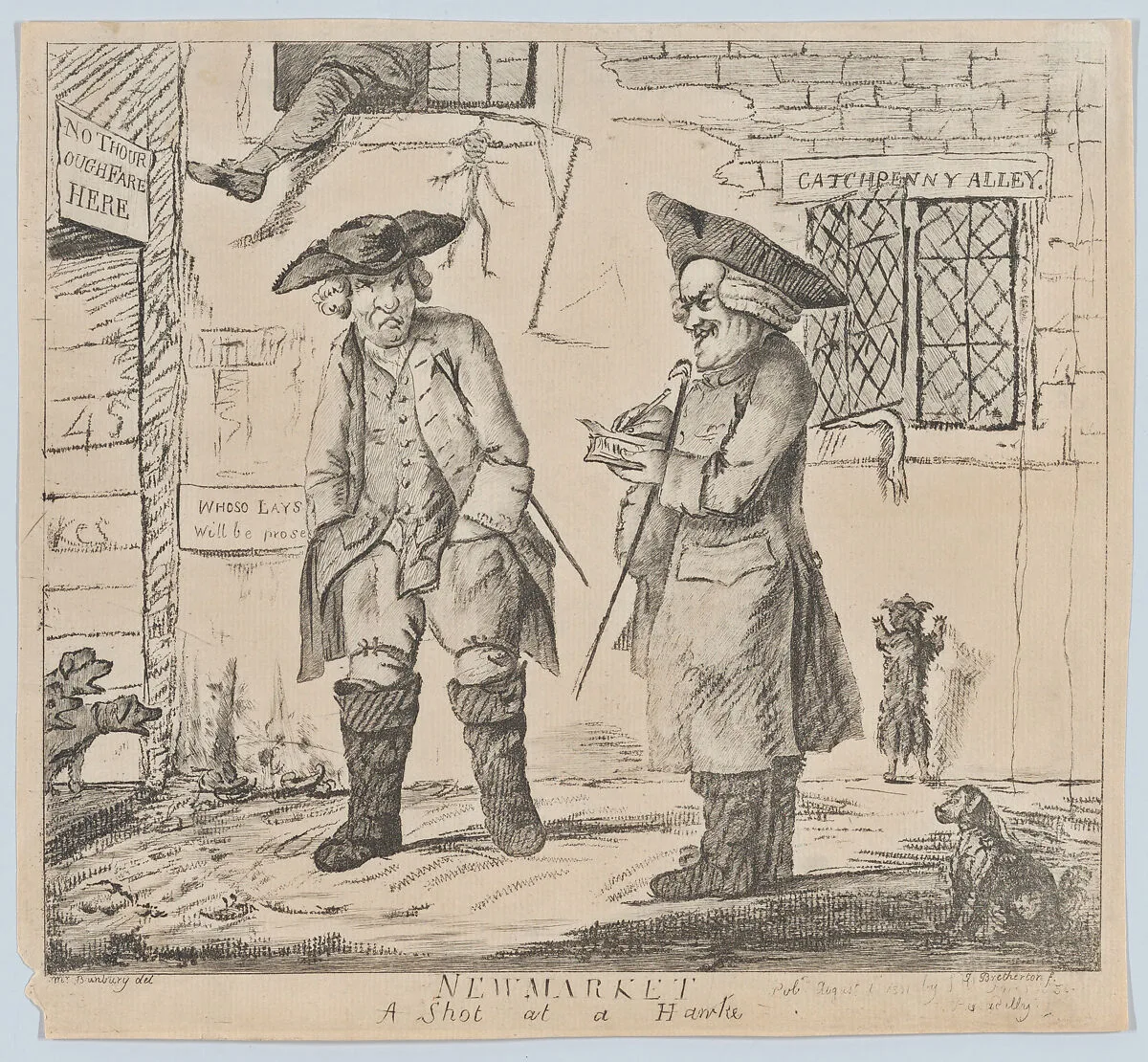 Newmarket: A Shot at a Hawk — Henry William Bunbury|James Bretherton|S. W. Fores